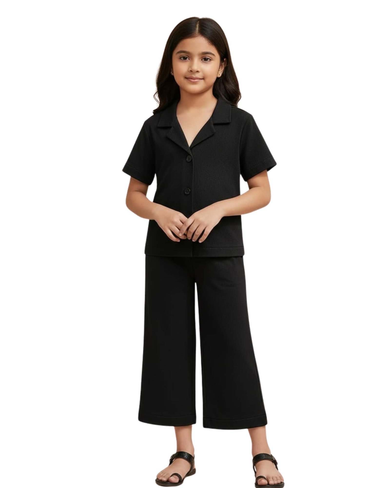 Girls Co-Ord Set Stylish Top & Bottom Set Trendy Casual Outfit for Kids