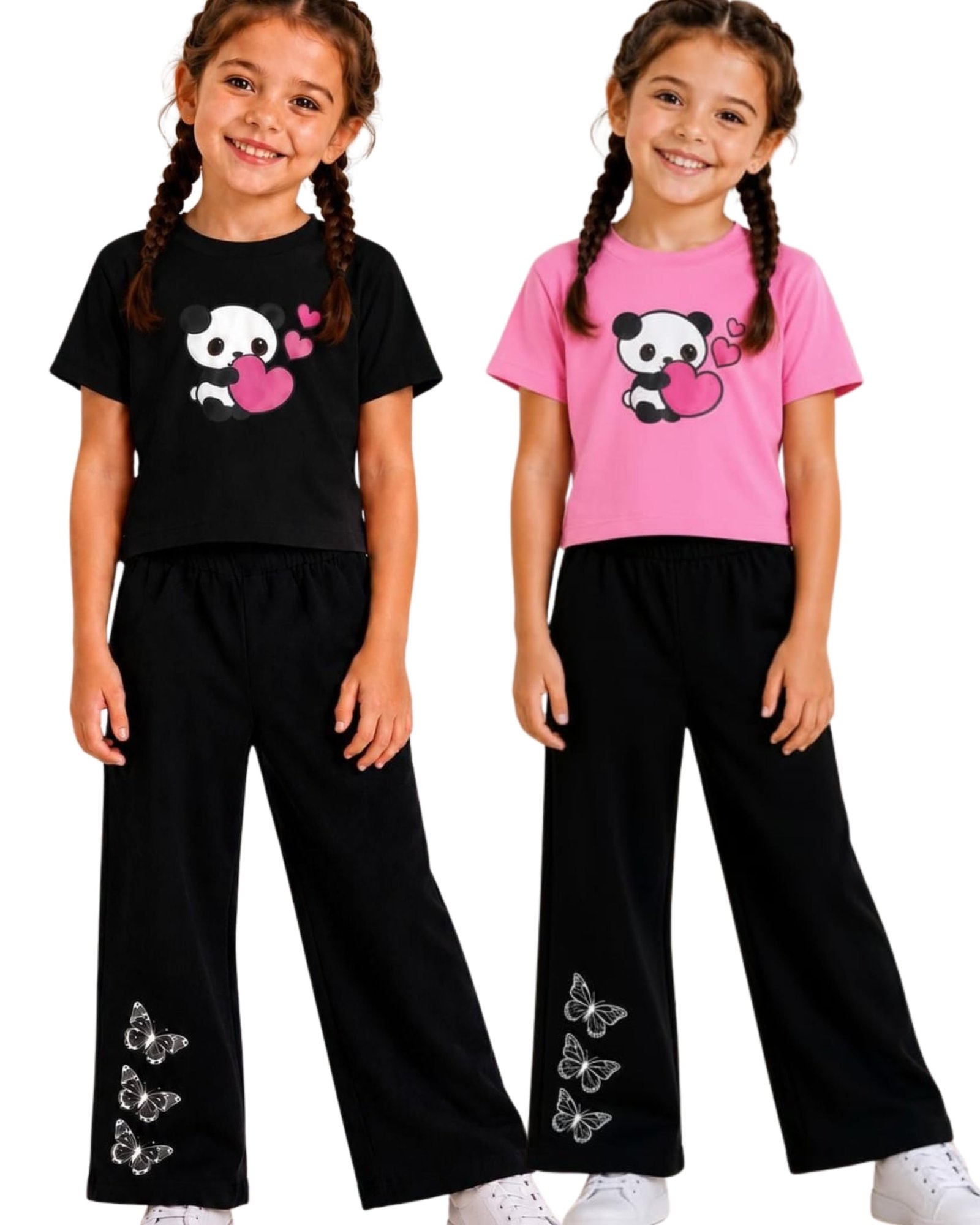 girls-2-piece-co-ord-set-cute-graphic-short-sleeve-t-shirt-and-wide-leg-butterfly-pants-outfit-combo-set-soft-cotton-casual-summer-loungewear-for-kids-tweens