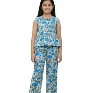girls-floral-printed-cotton-co-ord-set-sleeveless-peplum-top-pants