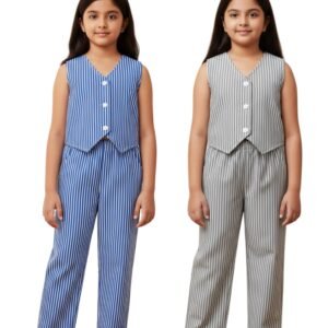 girls-striped-waistcoat-trouser-set-kids-cotton-sleeveless-casual-suit